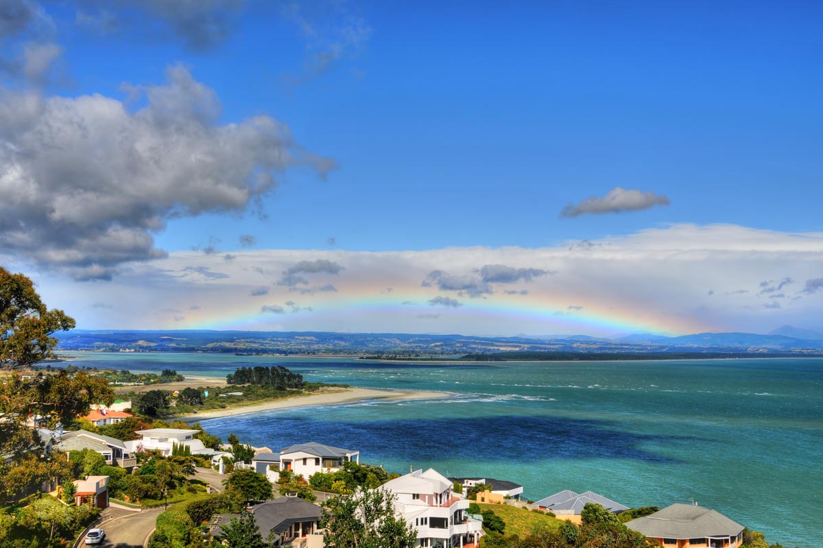 Plage de Tahunanui Ile du Sud de Nouvelle Zelande