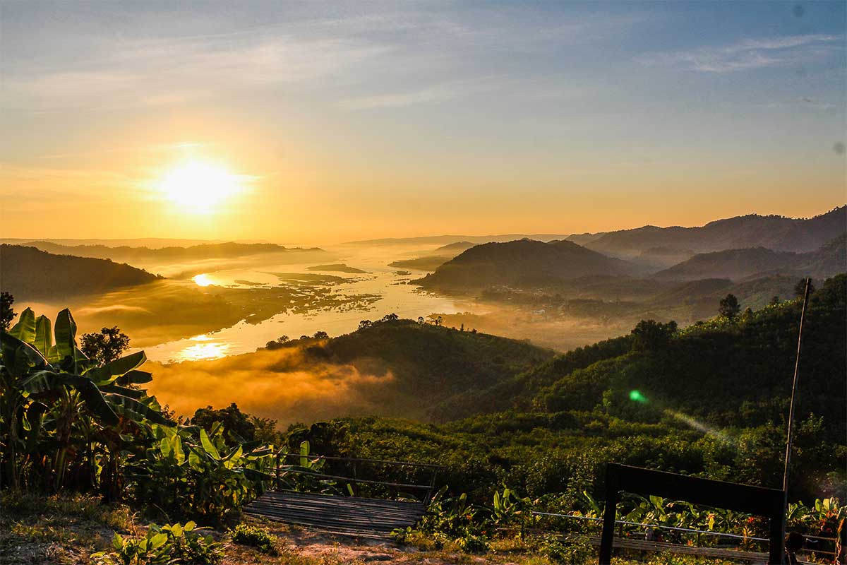 Mekong-province de Nang Khai en thailande