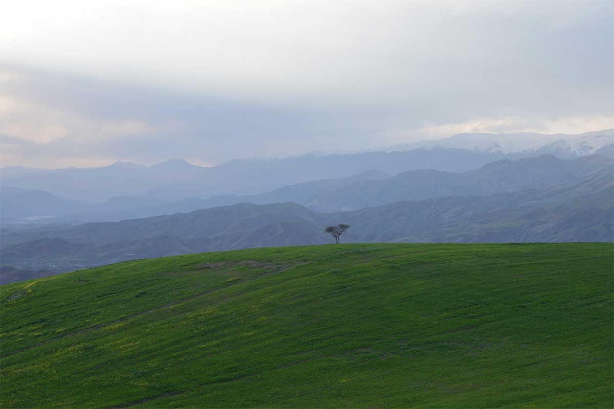 Iran, vue sur la vallée de Alamut