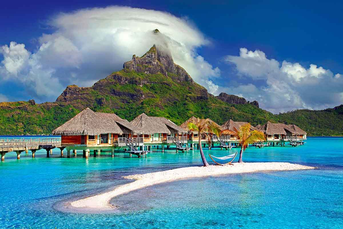 L'île de Bora Bora en Polynésie-Française