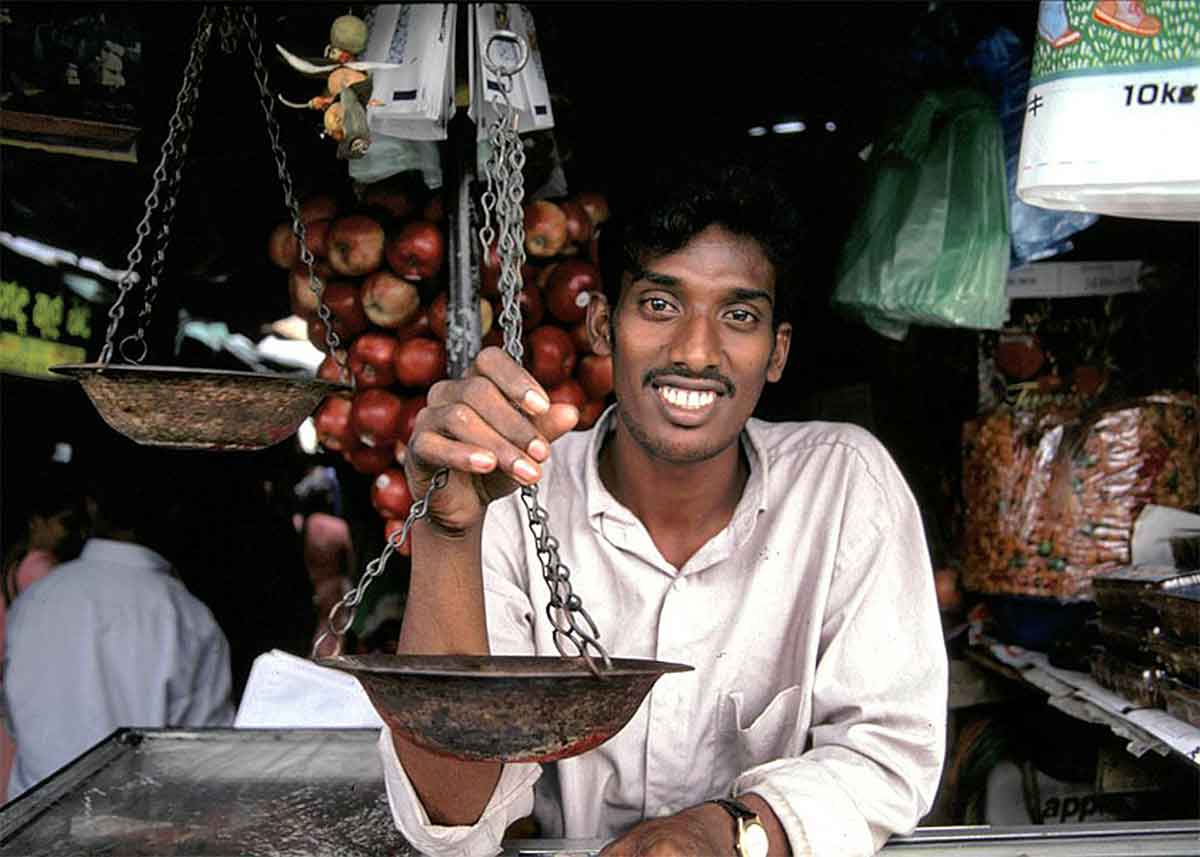 sri lanka vendeur heureux