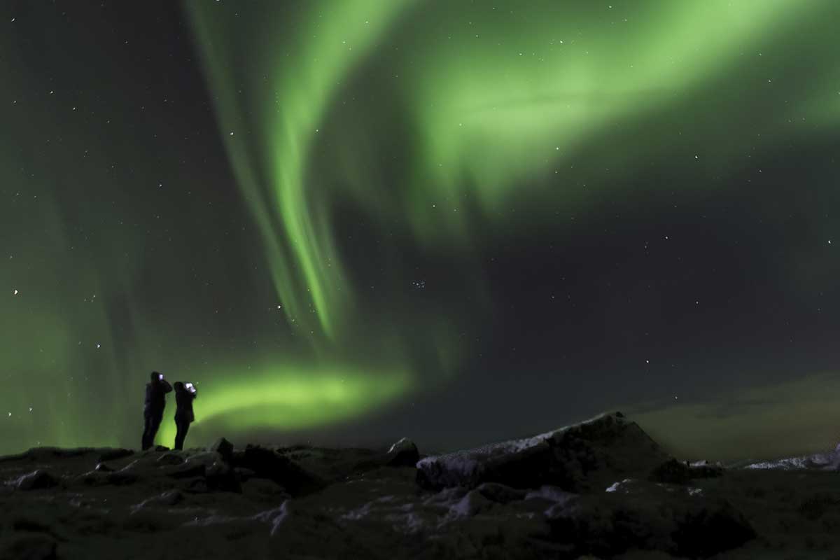 observation aurore boréale Islande